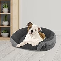 Step in Pet Bed by Arlee Home & Pet Orthopedic Memory Foam Durable Chew Resistant Eco-Friendly Washable Pet Bed for Large and Extra Large Dogs, Black