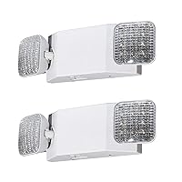 Emergency Lights with Battery Backup,Commercial Emergency Light,Two Adjustable LED Light Head Emergency Lighting Fixtures,120-277V AC, UL Certified,2PCS
