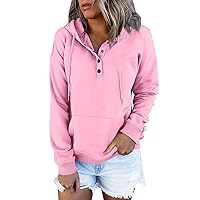 XHRBSI Light Weight Hoodies For Women Women's Solid Color Pullover Hoodies Tops Casual Zipper Long Sleeve Pocket Sweatshirts