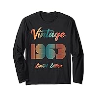 60th Birthday Vintage 1963 Limited Edition - 60 Years Old Long Sleeve T-Shirt