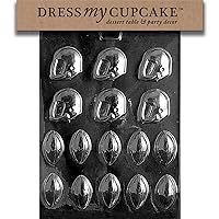 Dress My Cupcake Chocolate Candy Mold, Footballs and Helmets, Foot