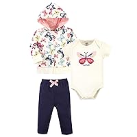 Touched by Nature unisex-baby Organic Cotton Hoodie, Bodysuit Or Tee Top, and Pant