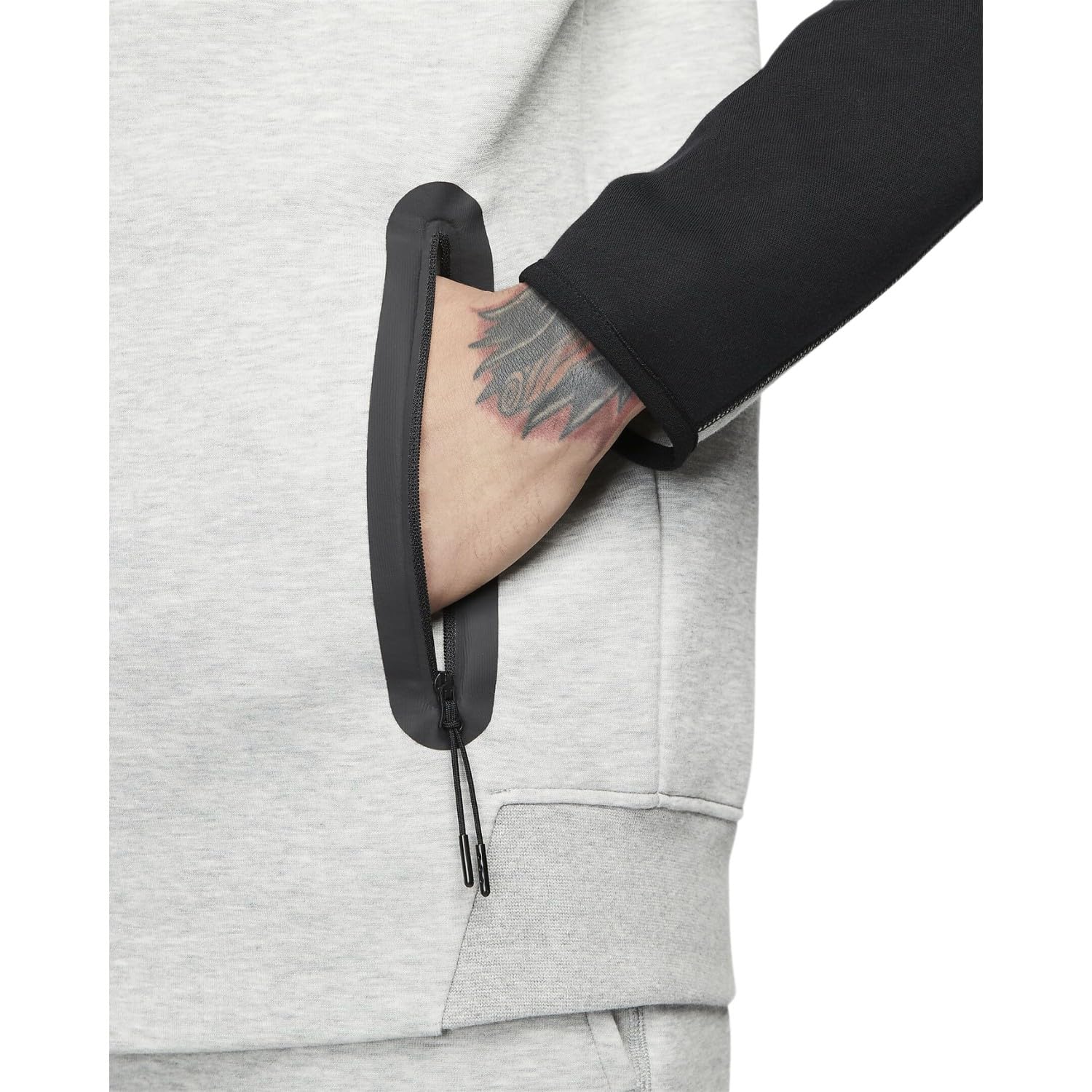 Nike Sportswear Tech Fleece Windrunner Men's Full-Zip Hoodie Size - Small Heather/Black