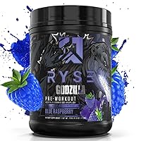 RYSE Up Supplements Noel Deyzel x Godzilla Pre Workout | Intense Pumps, Energy, & Focus | Citrulline & Beta Alanine | 400mg Total Caffeine | 40 Servings (Blue Raspberry)