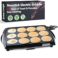 Extra-Large Nonstick Cool-Touch Electric Griddle - 12 Slices of French Toast at One Time