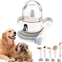 Pet Grooming Vacuum,Pet Grooming Kit & Vacuum Suction 99% Pet Hair,Dog Vacuum for Shedding Grooming,Pet Grooming Vacuum for Dogs&Cats,5 In-1 Pet Grooming Kit,Dog Hair Remover
