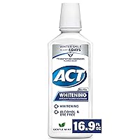 ACT Total Care Zero Alcohol Anticavity Fluoride Mouthwash 18 fl. oz. & ACT Whitening + Anticavity Fluoride Mouthwash 16.9 fl. oz. Bundle