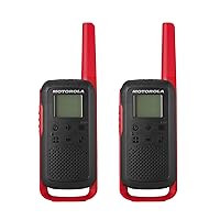 Motorola Solutions T210 Two-Way Radio Black W/Red Two-Pack