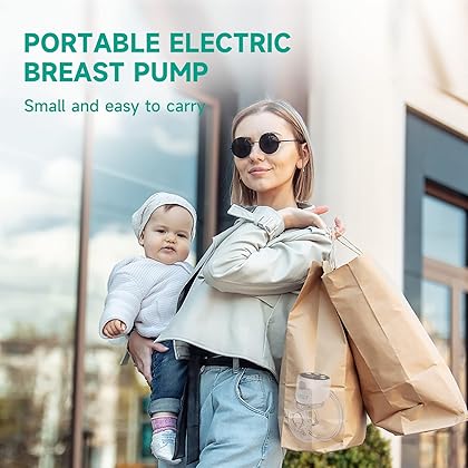 JUDRT Wearable Breast Pump, Electric Hands-Free Wireless Portable Breastfeeding Pump with 3 Modes, 12 Levels, Quiet, Painless & Rechargeable(24mm)