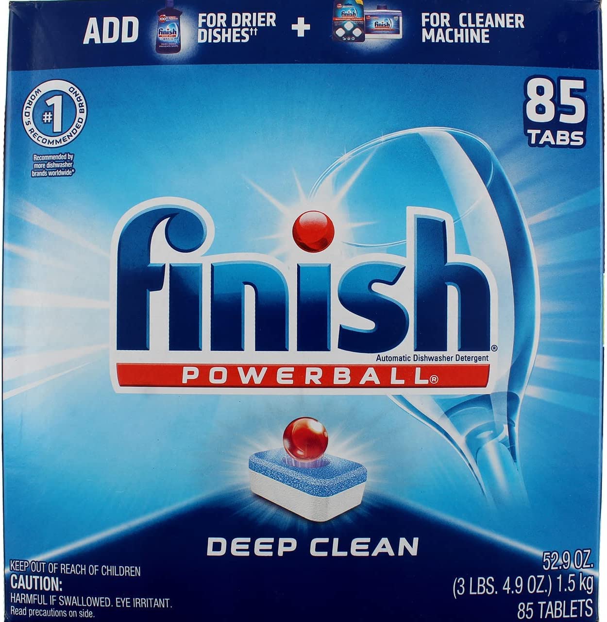 Finish - All in 1-85ct - Dishwasher Detergent - Powerball - Dishwashing Tablets - Dish Tabs - Fresh Scent