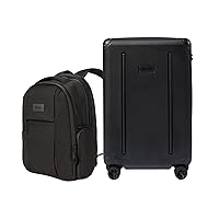 The Ridge Premium Travel Set - TSA Approved Carry-On Luggage with Commuter Backpack featuring Laptop Holder and RFID Blocking - Royal Black