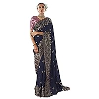 Indian Designer Silk Saree Blouse Minakari Pallu Weaving Woman Wedding Sari 3529