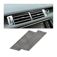 20PCS Car Air Conditioner Decoration Strip, Auto Air Vent Outlet Chrome DIY Trim Strips, Waterproof Moulding Bendable Protection Strip Line, Car Decor Accessories for Most Cars (Carbon Fiber)