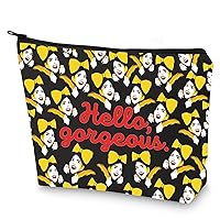 WZMPA Funny Girl Musical Travel Makeup Case Fanny & Nicky Fans Gift Funny Girl Fanny Brice Zipper Pouch Bag Funny Girl Merch (hello gorgeous BL)