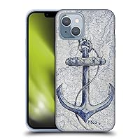 Head Case Designs Officially Licensed Paul Brent Vintage Anchor Nautical Soft Gel Case Compatible with Apple iPhone 14