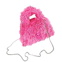 Pink single shoulder messenger bag, fashionable and cute, plush bag for autumn and winter