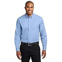 Port Authority - Tall Long Sleeve Easy Care Shirt. >> XLT,Light Blue/Light Stone