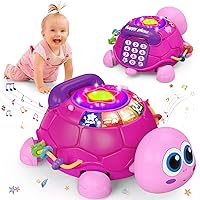 Musical Turtle Crawling Toy for 6 to 18 Months, Infant Early Learning Educational Toy, Girl Gift Essentials for Newborn 7 to 24 Months(Pink)