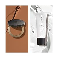 COVER FX Total Cover Cream Full Coverage Cream Foundation, D1 + Gripping Makeup Primer
