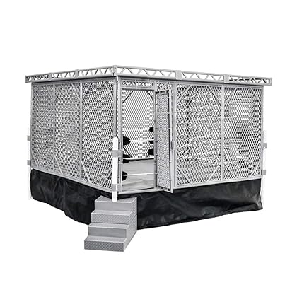 Steel Cage Playset for Figures Toy Company Wrestling Ring, Multi color