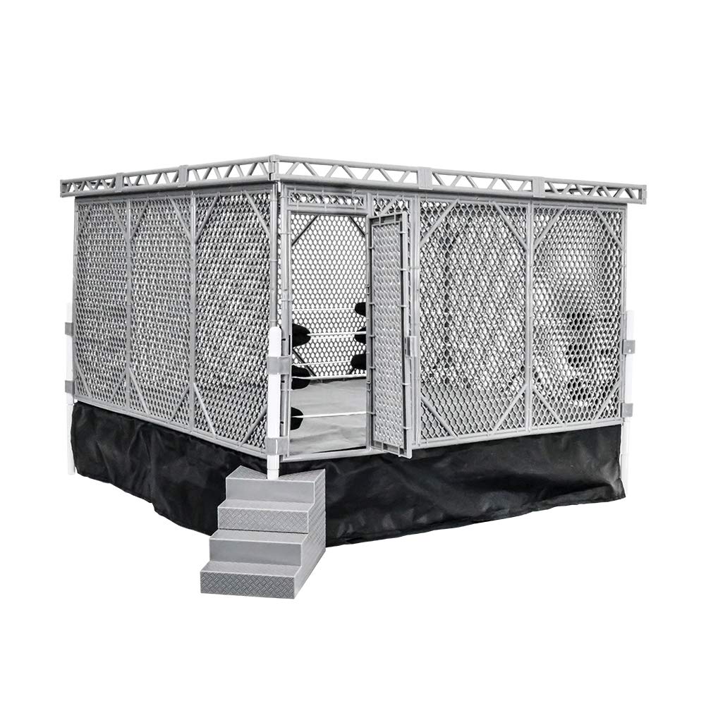 Steel Cage Playset for Figures Toy Company Wrestling Ring, Multi color