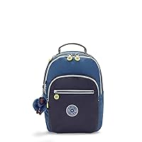 Kipling Women's Seoul Small Backpack, Durable, Padded Shoulder Straps with Tablet Sleeve, Fantasy Blue Bl, 10''L x 13.75''H x 6.25''D