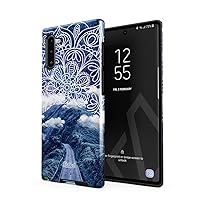 Compatible with Samsung Galaxy Note 10 Case Mountains Nature Landscape Mandala Henna Paisley Pattern Wanderlust Space Heavy Duty Shockproof Dual Layer Hard Shell+Silicone Protective Cover