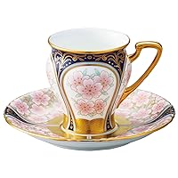 Noritake T52520/H-881 Coffee Cup & Saucer, 6.1 fl oz (180 cc), Homage Collection, Colored Gold Saired Cherry Blossom, Bone China