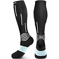 NEENCA Compression Socks, Athletic Calf Socks for Injury Recovery & Pain Relief, Sports Protection—1 Pair, 20-30 mmhg