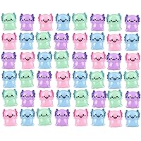 Curious Minds Busy Bags 48 Axolotl Rings - Cute Plastic Charms Jewelry for Children - Ring Kids Party Favors- Jewelry for Children - Cute Non-Adjustable Ring Kids (4 DOZEN)