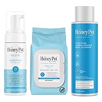 The Honey Pot Company - Sensitive Skin Ritual - Feminine Care Wash & Wipes and Body Wash for Women
