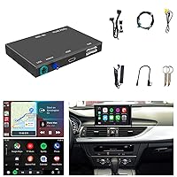 Wireless CarPlay + Android Auto + Mirroring Retrofit Decoder Box Kit, Built-in YouTube App, Compatible with Audi A6 A7 C7 from 2015-2018 with MIB2 & Above Version