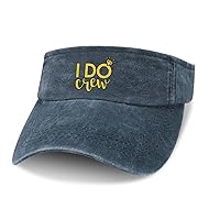 I Do Crew Wedding Leaky Top Denim Hat Print Sun Visor Hat Baseball Cap Golf Hat for Adult