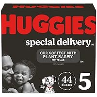 Huggies Special Delivery Hypoallergenic Baby Diapers Size 5 (27+ lbs), 44 Ct, Fragrance Free, Safe for Sensitive Skin, 44 Ct