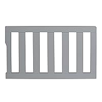 Convertible Crib Toddler Guard Rail in Cool Grey, Converts Cribs to Toddler Beds, Solid Wood Construction