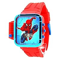 Marvel Spiderman Digital Watch for Kids with Flashlight Feature - Durable Red Strap, Fun Quartz Timepiece, Model SPD4859AZ