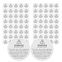100 Pieces Cotton Candle Wick + Warning Stickers