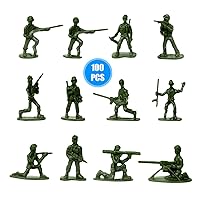 50 pcs Military Plastic Toy Soldiers Army Men Silver 1:36 Figures 10 Poses 