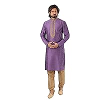 Redaymade Indian Traditional & Festival Ethnic Party Wear Tunic Kurta Pyjama Casual Set For Men