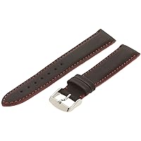 Hadley-Roma Men's MSM893RQ-180 18-mm Red Colored Stitched Leather Watch Strap