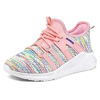 RUNSIDE Girls Lightweight Sneakers Kids Tennis Sports Shoes Lace-up for Running/Walking, Toddler/Little Kid/Big Kid