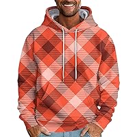 Mens Hoodie Casual Color Block Hooded Sweatshirt with Pockets Sports Soft Trendy Comfy Sweatshirts with Kanga Pocket