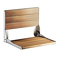 Bath Safety Furniture Wood Home Care Teak Wood Aluminum Folding Shower Seat, Wall Mounted Shower Bench, DN7110