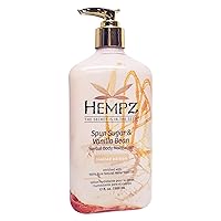 Hempz 2020 Limited-Edition Spun Sugar & Vanilla Bean Herbal Body Moisturizer - 17 Fl Oz, Hydrating Cream for All Skin Types & Tones