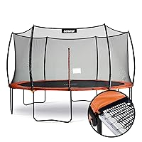 Outdoor Springless Trampolines 14 FT LeJump Flora Non-Spring ASTM Approved Recreational Big Trampoline with Enclosure Net Best Choice Outdoor Trampoline for Adults and Kids Heavy Weight Limit (14FT)