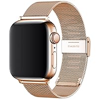 Compatible with Apple Watch Band Series 8 7 6 5 4 3 2 1 44mm 38mm 45mm 40mm 41mm 49mm 42mm 38mm, Stainless Steel Mesh Loop Watch Band for iWatch Bands, Gold Apple Watch Bands for Women