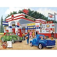 Bits and Pieces - 500 Piece Jigsaw Puzzle for Adults - Americana Summer - Frank's Friendly Service Jigsaws by Artist Kay Lamb Shannon – 18” x 24”