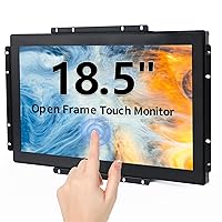 18.5 Inch Open Frame Capacitive Touch LCD Monitor Surface is IP65 Waterproof 1366x768 @ 60Hz TFT LCD IK08 Input Industrial Touch Monitor 10 Finger Capacitive Touch