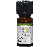 Aura Cacia Organic Tea Tree Oil - 0.25 fl oz