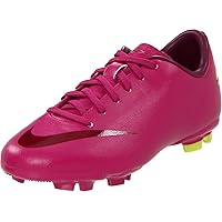 Nike Kids Jr Mercurial Victory III FG Rave Pink/Bordeaux/ATMC Green Soccer Cleat 5.5 Kids US